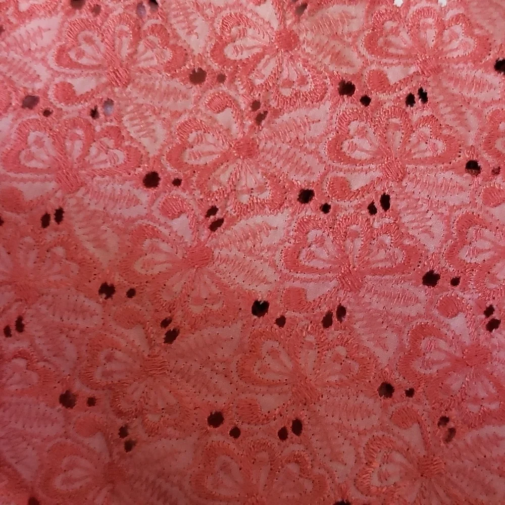 Little Jouneys Chicago coral embroidery eyelet wrap shawl